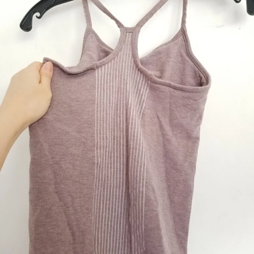 Nike Racerback Built In Cami Workout Active Tank Top Mauve Pink Purple Sz Small